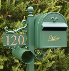 grange side mount letterbox bolt on gold 120