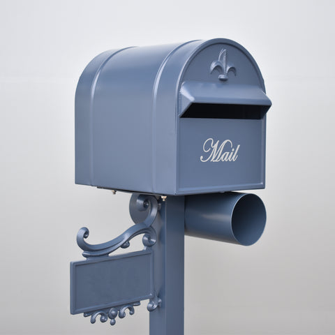 grange side mounted post freestanding letterbox deep ocean