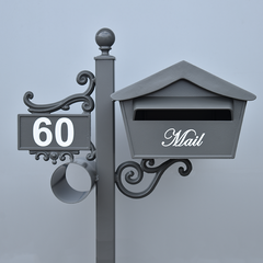 kooyonga woodland grey letterbox vinyl white numbers