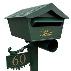 kooyonga letterbox cottage green bolt on gold numbers