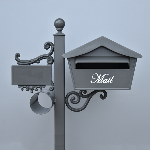kooyonga side mounted post freestanding letterbox