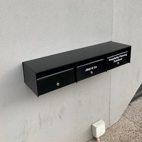 wall mounted multibank letterboxes satin black