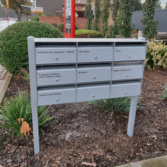 multibank commercial letterbox posts in ground