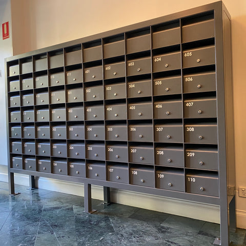 multibank commercial letterbox with advanced freestaning frame