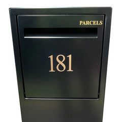 parcel box bolt on numbers gold 181