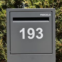 parcel box vinyl numbers