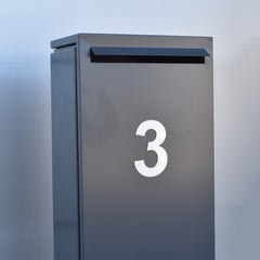 pillar letterbox monument stainless steel numbers