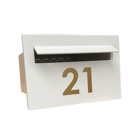 gold vinyl letterbox number