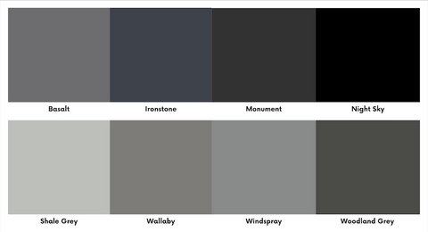 colorbond grey colours