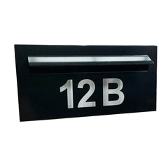 superior letterbox satin black stainless steel numbers