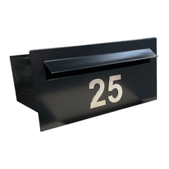 superior letterbox satin black stainless steel numbers