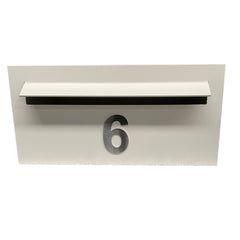 superior letterbox surfmist stainless steel number 6