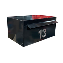 ultimo letterbox head satin black stainless steel number 13