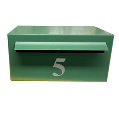 ultimo letterbox head cottage green silver vinyl number