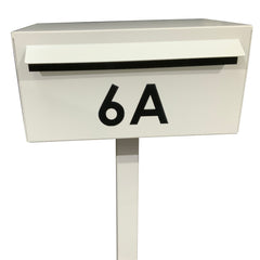 ultimo letterbox surfmist vinyl black number 6A