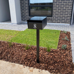 vandal resist letterbox satin black bolt on silver 8