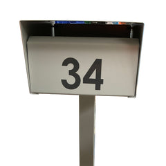 vandal resist letterbox vinyl grey numbers 34