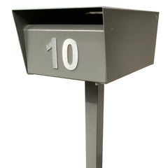 vandal resist letterbox woodland grey stainless steel number 10