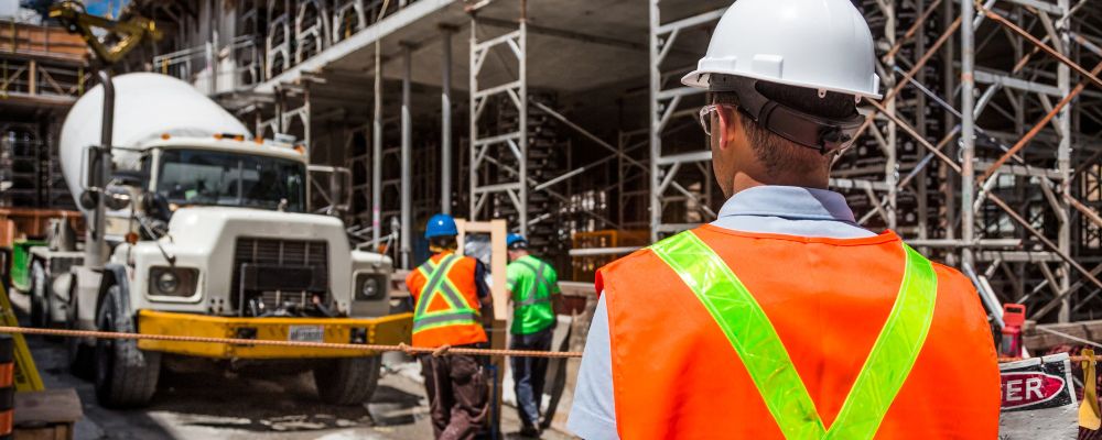 construction worker wearing custom safety vests