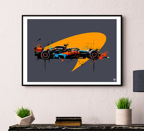 Lando Norris 2023 McLaren F1 print- Fueled.art