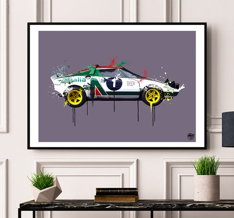 Lancia Stratos print by Fueled.art