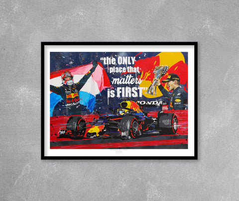 Max Verstappen F1 - Limited Edition print. Max Verstappen print –