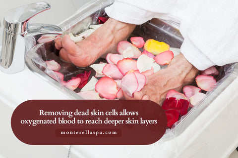 Removing dead skin cells allows oxygenated blood to reach deeper skin layers