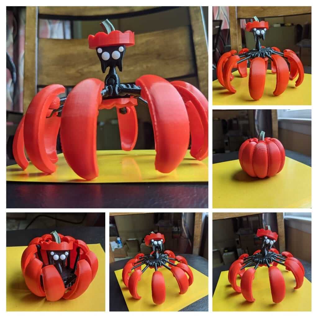 Halloween pumpkin spider transformer