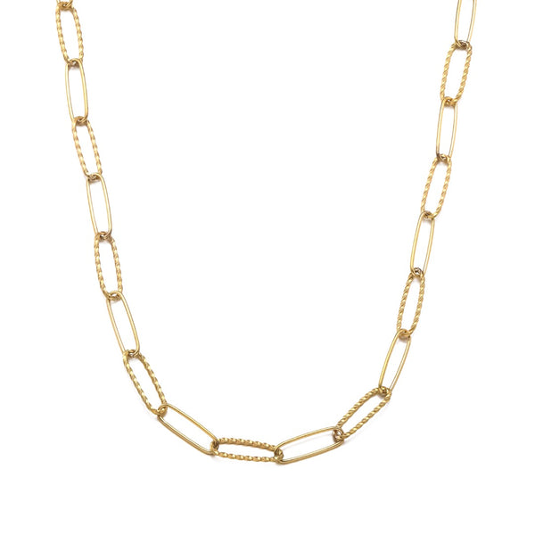 Classic Paperclip Chain Necklace - Rose Gold Vermeil - Oak & Luna