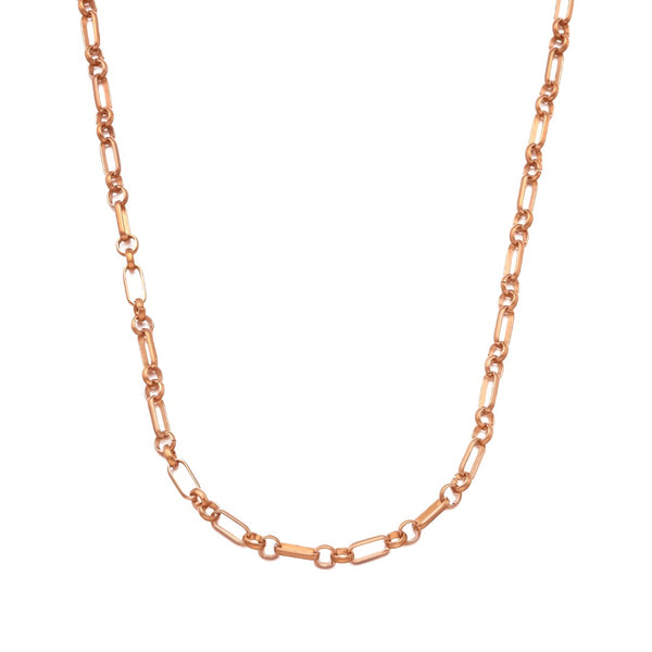 Figaro Chain Necklace - Rose Gold