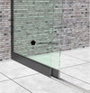 3-Rail Heldere Glazen Schuifwand 194 cm Breed (2x 98 cm breedglas)