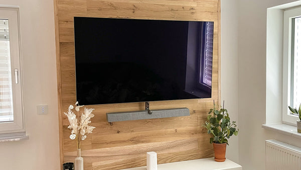 Chopped oak wall unit