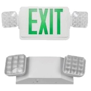 An emergency light and an LED exit sign