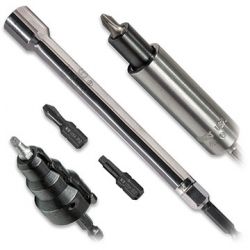 An assortment of power tool accessories