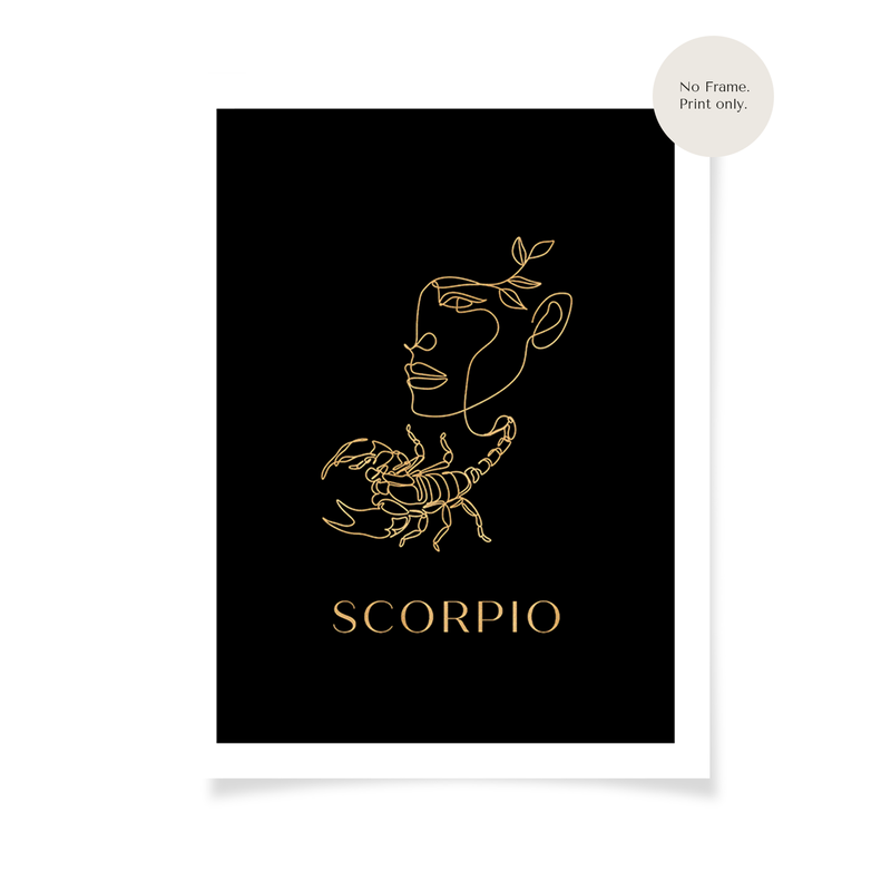 Zodiac Scorpio - Black & Gold