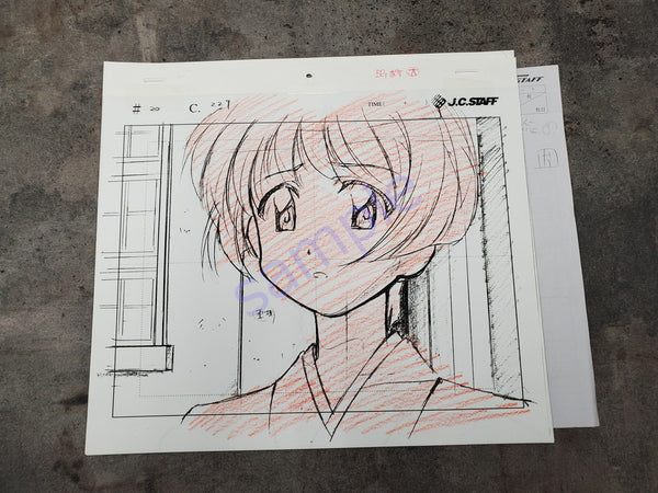 Ai Yori Aoshi Aoi Sakuraba ANIME DOUJIN CEL B5 PICTURE ART MANGA