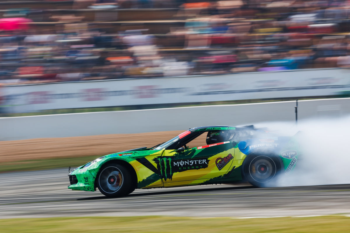 Kelsey Rowlings supercharged Coyote powered Nissan 240sx on Five Bar Motorsports dyno