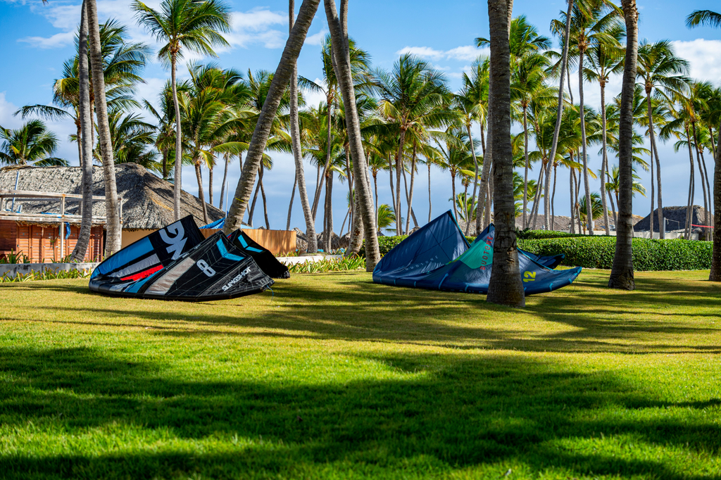Séchage des voiles de kite - Club Med Punta Cana