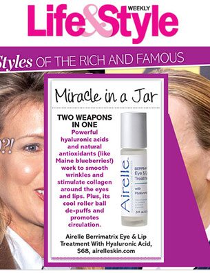 Life & Style Magazine features Airelle Skincare's Age Defying Eye + Lip Treatment