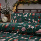 Christmas Baubles Green Duvet Cover Bedding Set