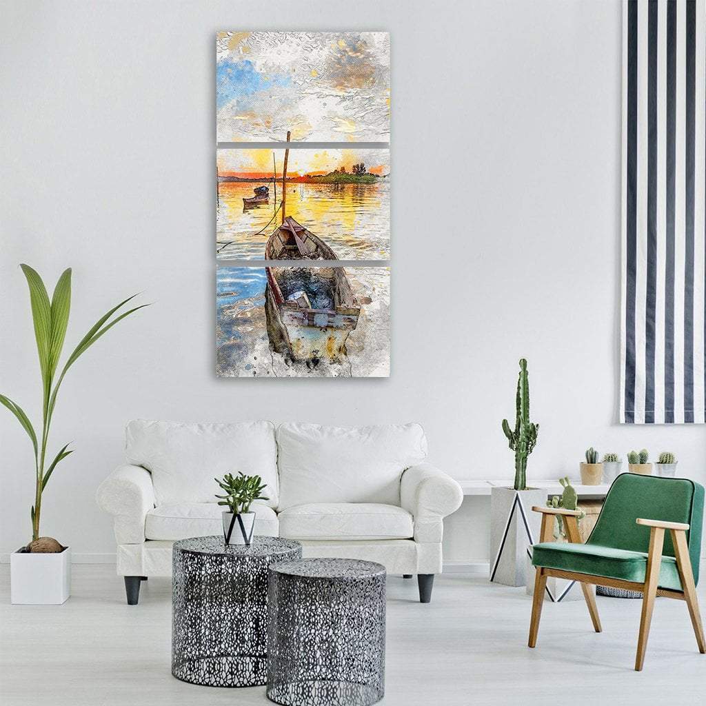 Wall Mural Small wooden boat