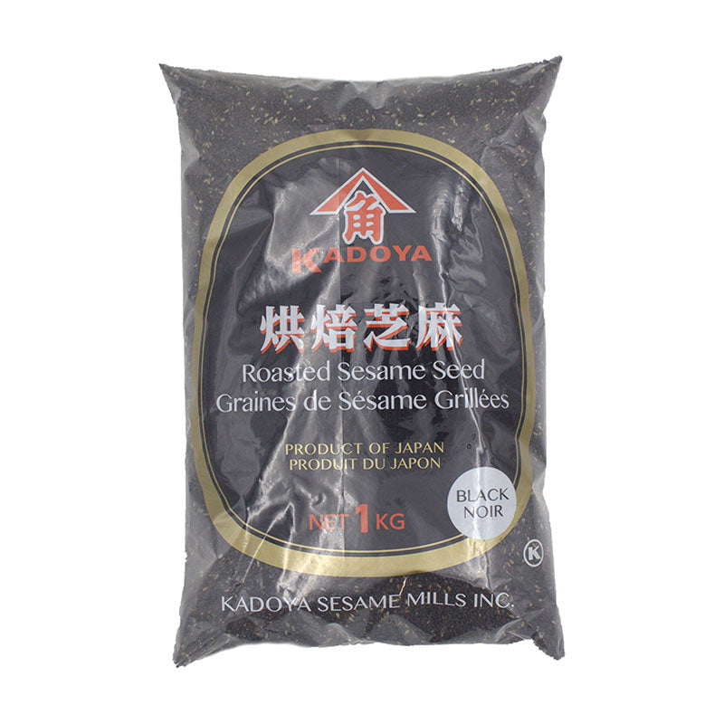 Kadoya Roasted Black Sesame Seeds, Bag (1 KG)