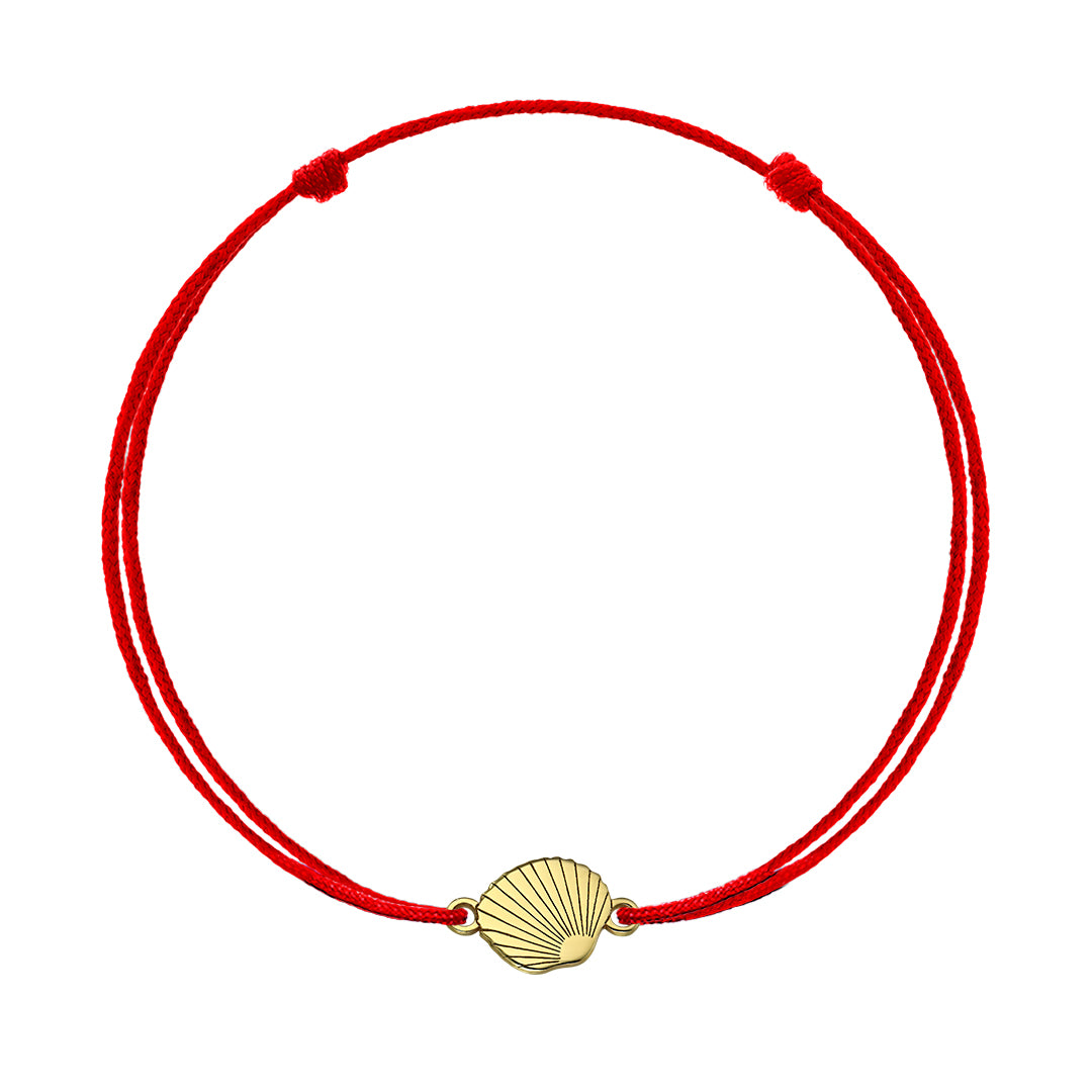 Bracelet on string Sea Shell, in yellow gold - zeaetsia