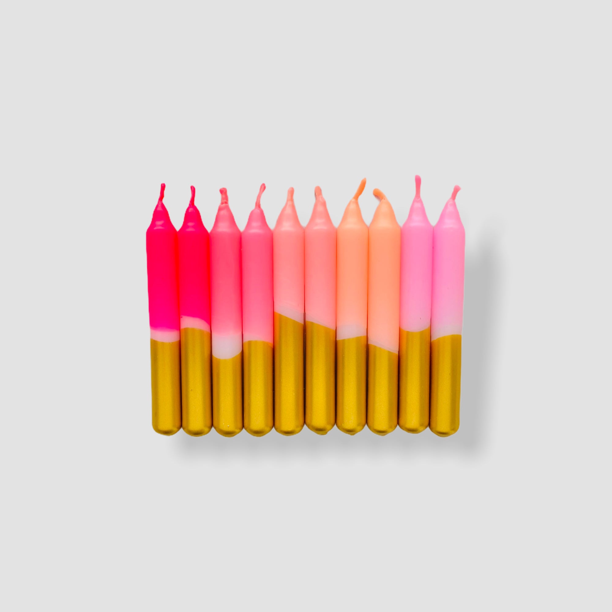 Mini lipstick kisses - set of 10 mini neon candles