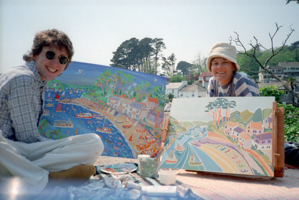 Artists John Dyer and Joanne Short at Helford Passage, 1998