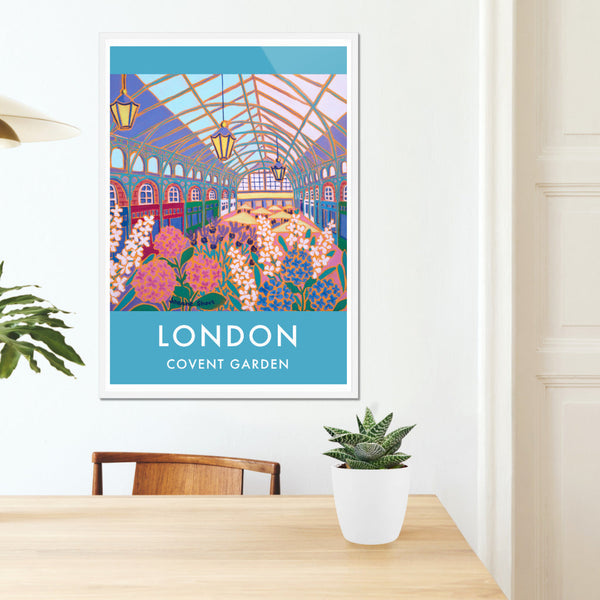 Covent Garden art poster print of London by Joanne Short
