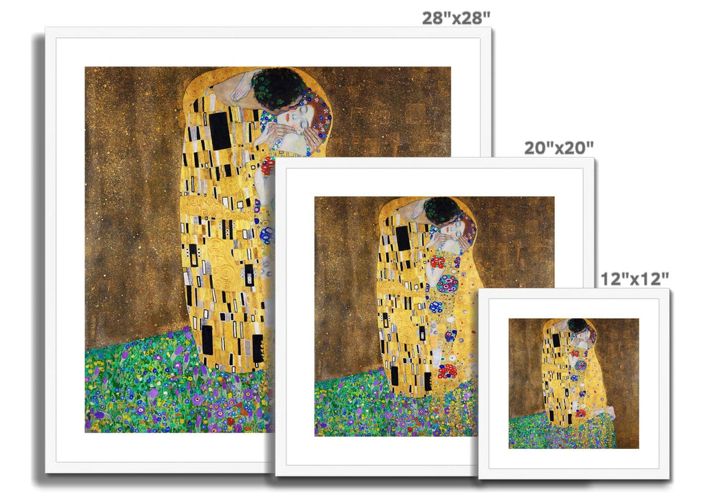 Gustav Klimt Framed Open Edition Art Print. 'The Kiss'. Art Gallery Historic Art