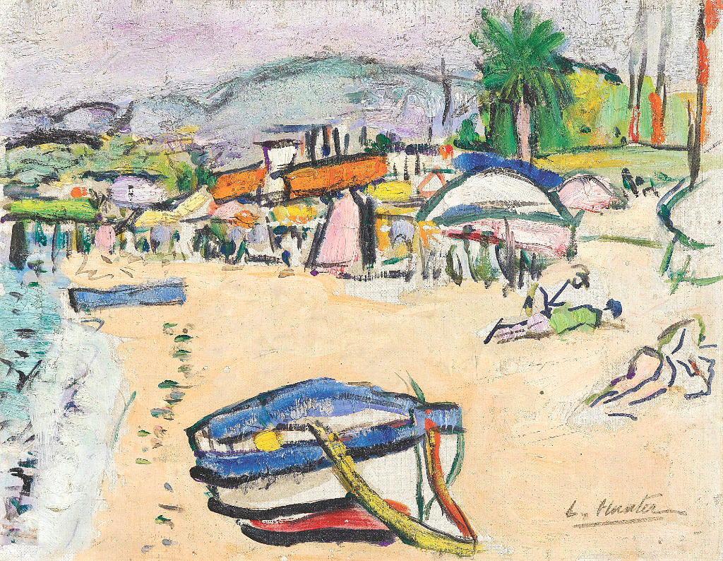 On the Beach, South of France, George Leslie Hunter
