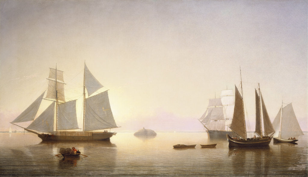  'Becalmed off Halfway Rock' by Fitz Hugh Lane