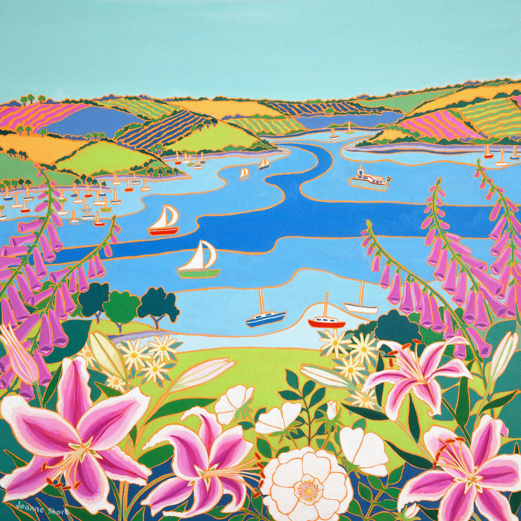 Joanne Short Fine Art Open Edition Art Print. 'Wild Flowers and Wedding Lilies, Sophie's View'